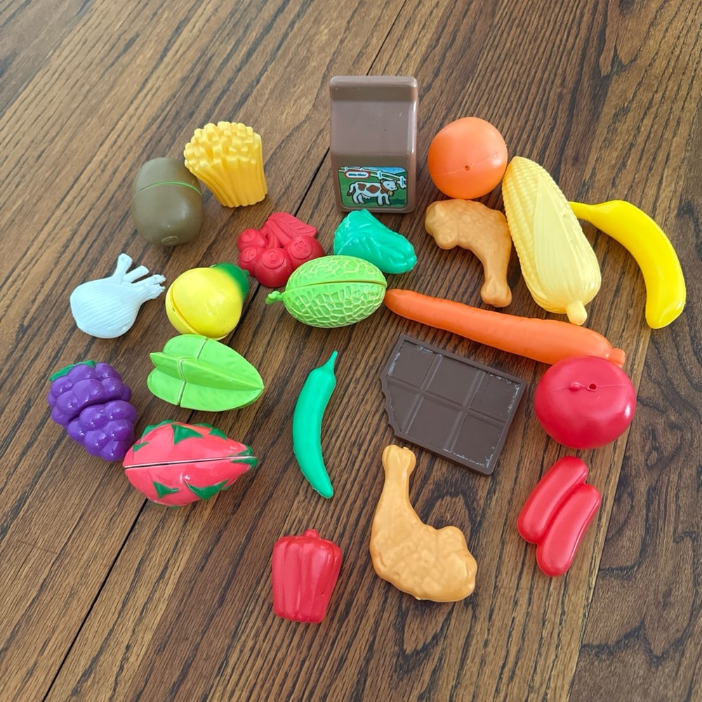 Colorful Play Food Set for Kids set of kids food kitchen